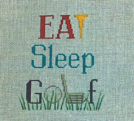 click here to view larger image of Eat Sleep Golf (hand painted canvases)