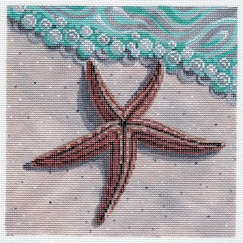click here to view larger image of Star Fish on the Beach (hand painted canvases)