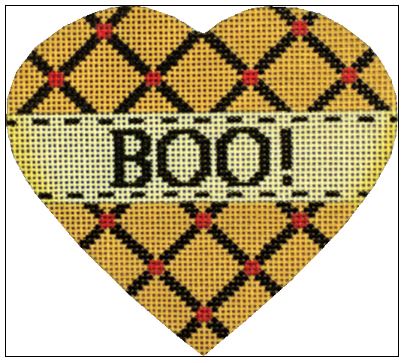 click here to view larger image of Boo Heart (hand painted canvases)