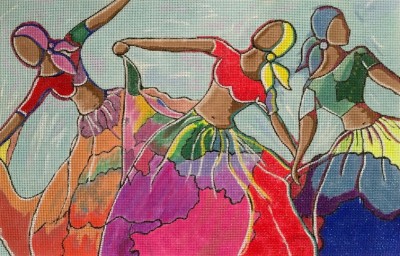 click here to view larger image of Three Dancers (hand painted canvases)