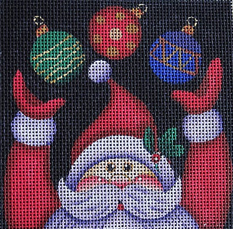 click here to view larger image of Santa Ornament 3 (hand painted canvases)