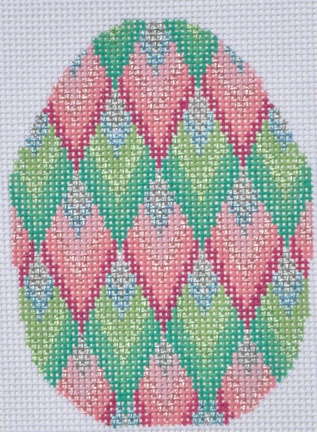 click here to view larger image of Bargello Egg (hand painted canvases)
