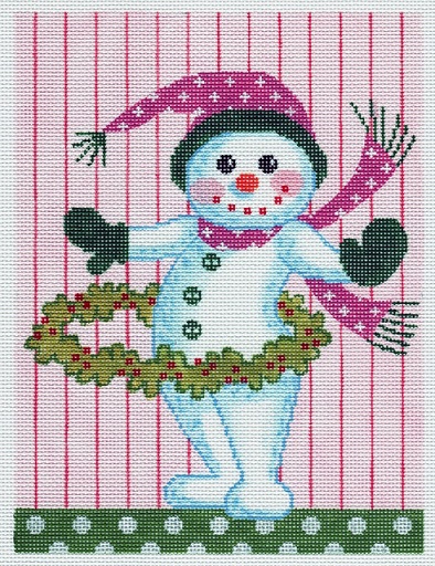 Hula Hoop Snow Girl hand painted canvases 