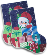 click here to view larger image of All Ready For Christmas Midi Sock (hand painted canvases)