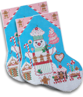 click here to view larger image of The Sweetest Snowman Big Sock (hand painted canvases)
