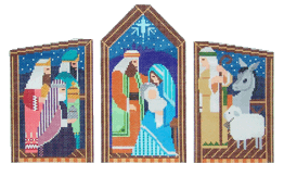 click here to view larger image of Triple Nativity Set - 18ct (hand painted canvases)