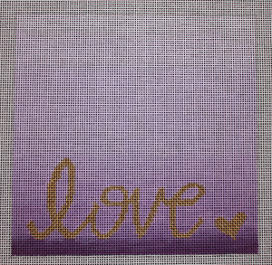 click here to view larger image of Love - Purple (hand painted canvases)