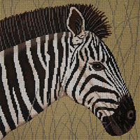 click here to view larger image of Zebra In Grasses (hand painted canvases)
