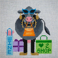 click here to view larger image of Shop Until The Cows Come Home (hand painted canvases)