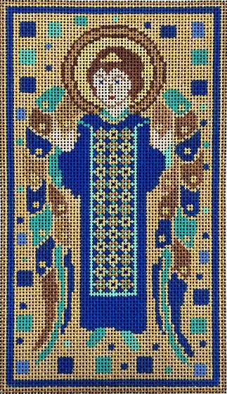 click here to view larger image of Cloisonne Angel - Rectangle (hand painted canvases)