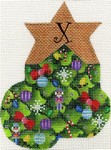 click here to view larger image of Christmas Tree Mini Sock - X (hand painted canvases)