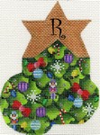 click here to view larger image of Christmas Tree Mini Sock - R (hand painted canvases)