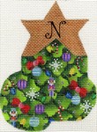 click here to view larger image of Christmas Tree Mini Sock - N (hand painted canvases)