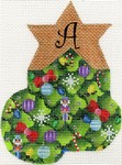 click here to view larger image of Christmas Tree Mini Sock - A (hand painted canvases)