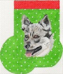 click here to view larger image of Swedish Vallhhound Mini Sock (hand painted canvases)