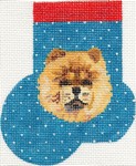 click here to view larger image of Chow Chow Mini Sock (hand painted canvases)