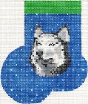 click here to view larger image of Siberian Husky Mini Sock (hand painted canvases)