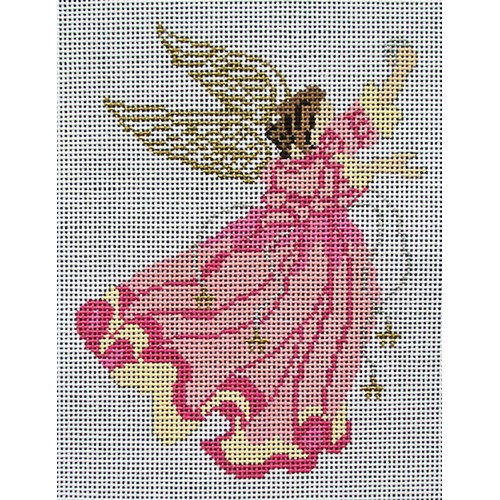 click here to view larger image of Pink Robed Angel (hand painted canvases)