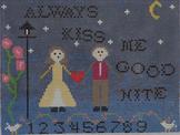 click here to view larger image of Always Kiss Me Good Nite (hand painted canvases)
