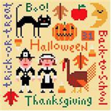 click here to view larger image of Holiday Seasons - Fall (hand painted canvases)