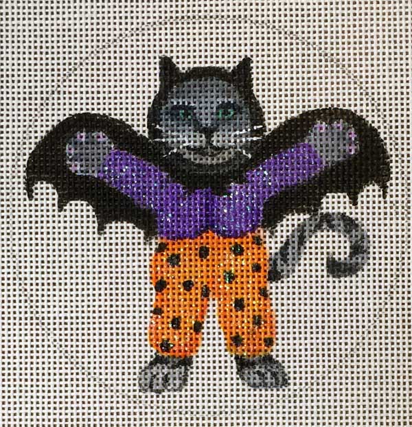 click here to view larger image of Bat Kitty Ornament (hand painted canvases)