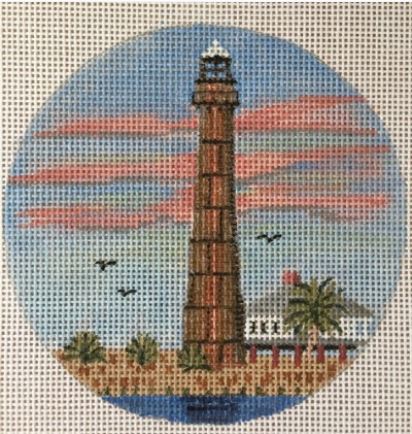 click here to view larger image of Port Bolivar Light - TX   (hand painted canvases)