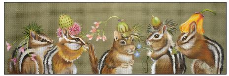 click here to view larger image of Chipmunk Party (hand painted canvases)