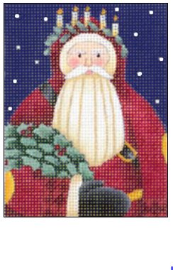 click here to view larger image of Candlelight Santa (hand painted canvases)