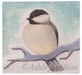click here to view larger image of Chickadee Looking Left (hand painted canvases)