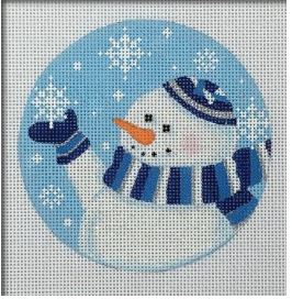 click here to view larger image of Yarmulka Snowman Ornament (printed canvas)