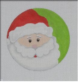 click here to view larger image of Curly Santa Ornament (printed canvas)