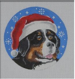 click here to view larger image of Bernese Santa Ornament (hand painted canvases)