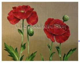 click here to view larger image of Two Red Poppies (hand painted canvases)