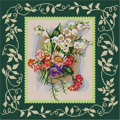 click here to view larger image of Victorian Bouquet (hand painted canvases)