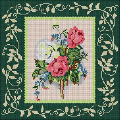 click here to view larger image of Victorian Roses (hand painted canvases)