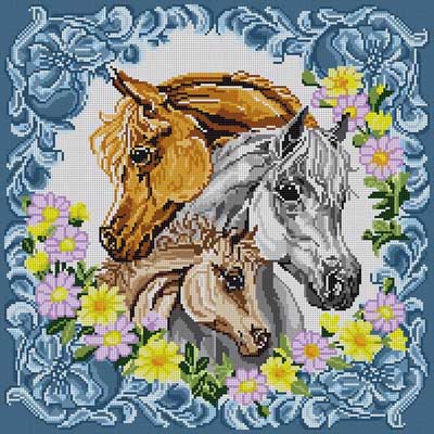 click here to view larger image of Three Horses (hand painted canvases)