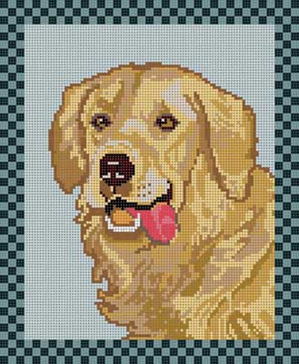 click here to view larger image of Golden Lab (hand painted canvases)