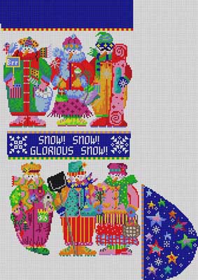 click here to view larger image of Glorious Snow Stocking (hand painted canvases)