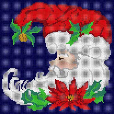 click here to view larger image of Santa Moon Ornament (hand painted canvases)