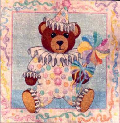 click here to view larger image of Party Bear (hand painted canvases)