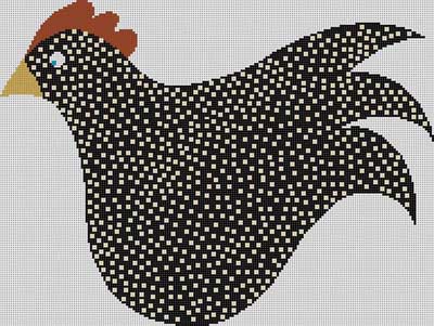 click here to view larger image of Big Black Chicken (hand painted canvases)