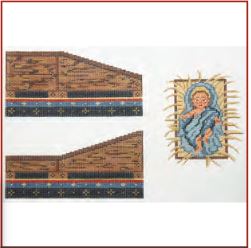 click here to view larger image of Baby Jesus In The Manger (hand painted canvases)