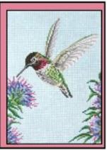 click here to view larger image of Annas Hummingbird - 18ct (hand painted canvases)