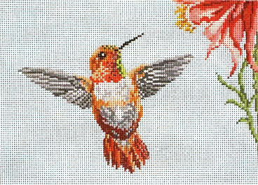 click here to view larger image of Rufous Hummingbird - 18ct (hand painted canvases)