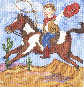 click here to view larger image of Ride Em Cowboy (hand painted canvases)