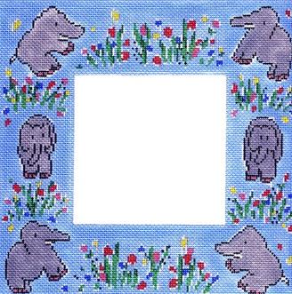 click here to view larger image of Elephant Frame (hand painted canvases)