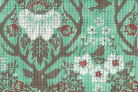 click here to view larger image of Antler Damask - Celadon (hand painted canvases)
