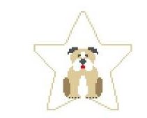 click here to view larger image of Tan Bulldog Star (hand painted canvases)