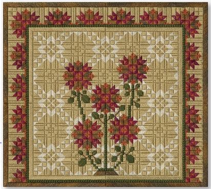 click here to view larger image of Autumn Mums (counted canvas work)