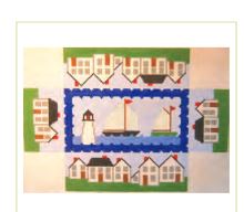 click here to view larger image of Harbor Doorstop (hand painted canvases)
